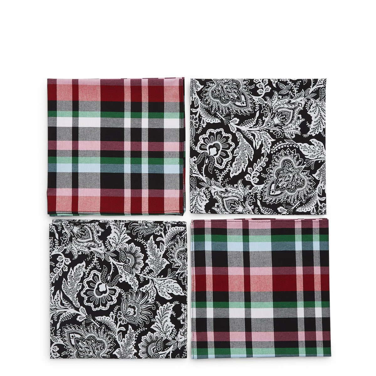 Vera Bradley Napkin Set of 4 Ribbons Plaid