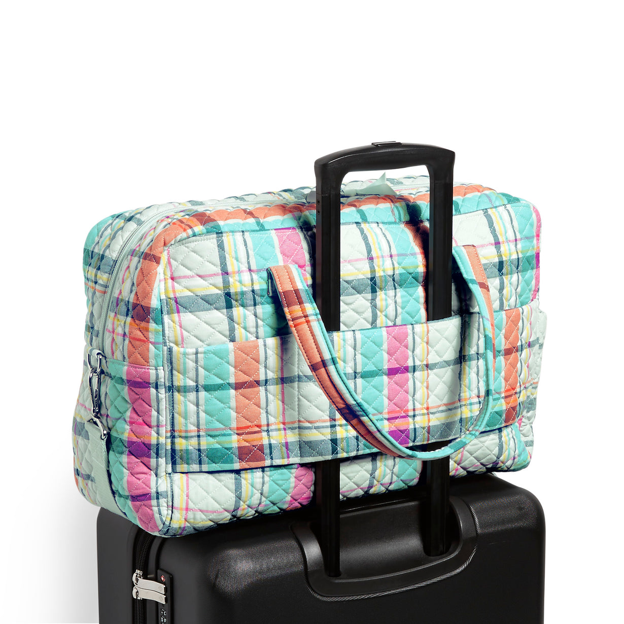 Weekender Travel Bag Pastel Plaid Travel Slot