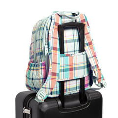 Campus Backpack Pastel Plaid Travel Slot