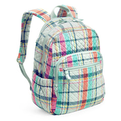 Campus Backpack Pastel Plaid Side Pocket