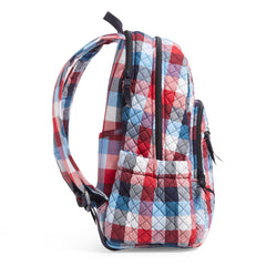 Campus Backpack Patriotic Plaid Side Pouch