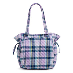 Vera Bradley Glenna Satchel Bag For Women In Amethyst Plaid Pattern.