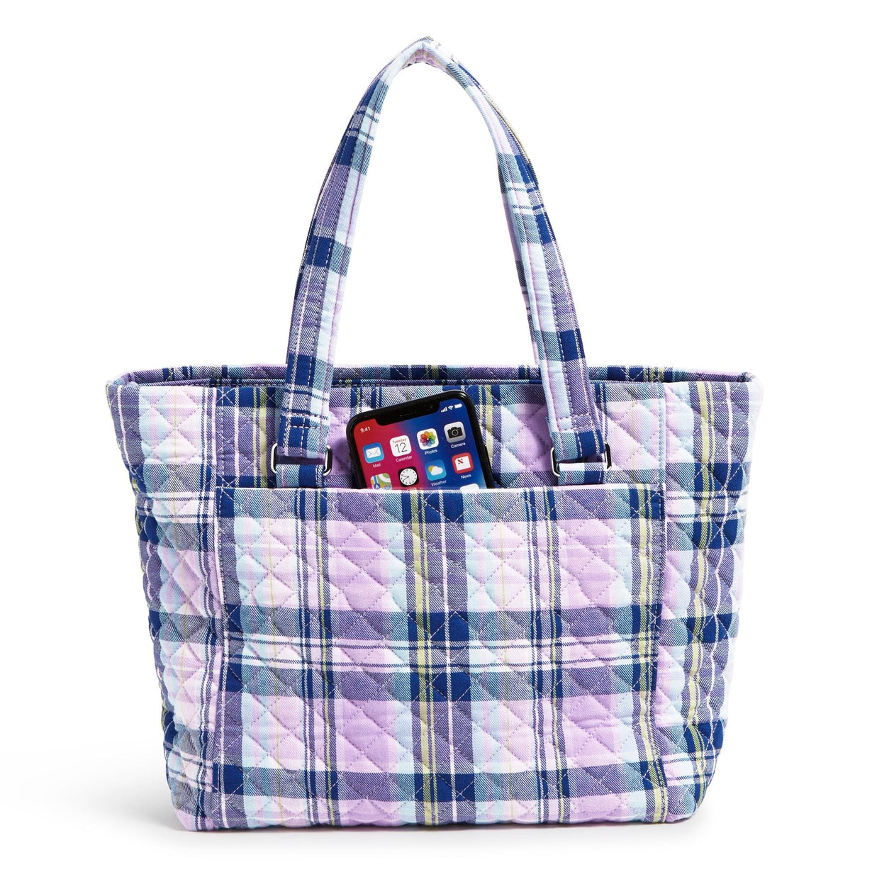 Multi-Strap Shoulder Bag - Amethyst Plaid