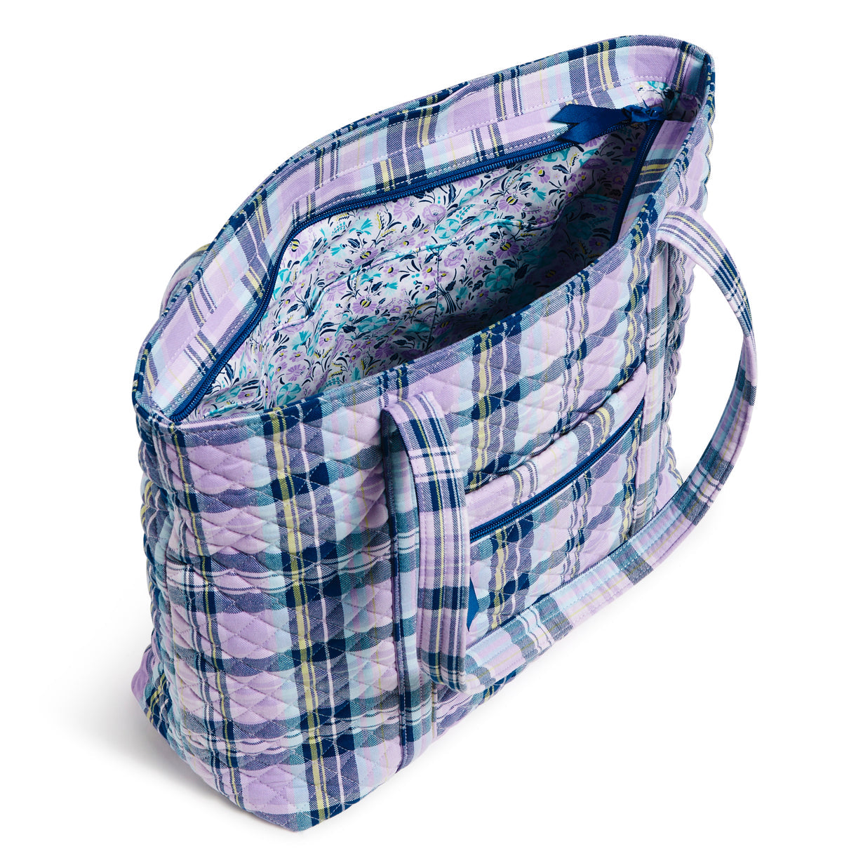 Vera Tote Bag - Amethyst Plaid