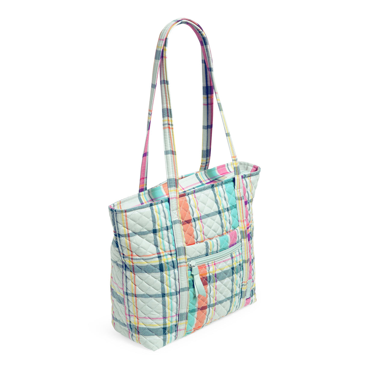 Small Vera Tote Pastel Plaid