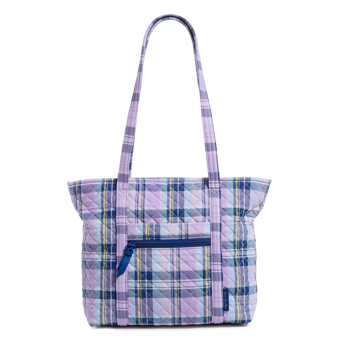 Vera Bradley Small Vera Tote Bag In Amethyst Plaid Pattern.