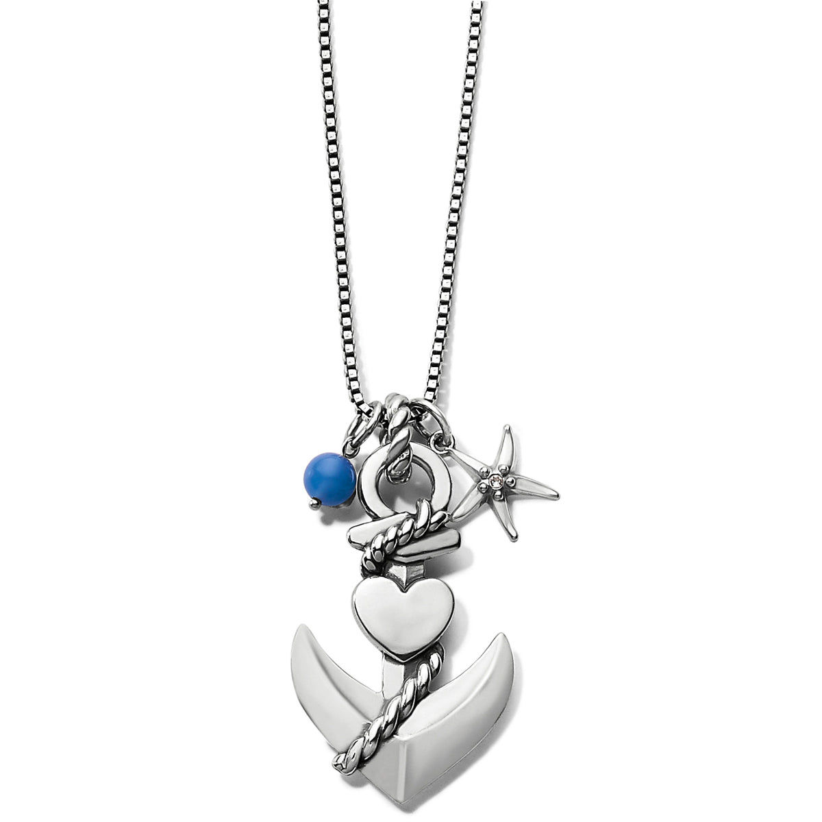 Cruz Anchor Convertible Necklace Front VIew