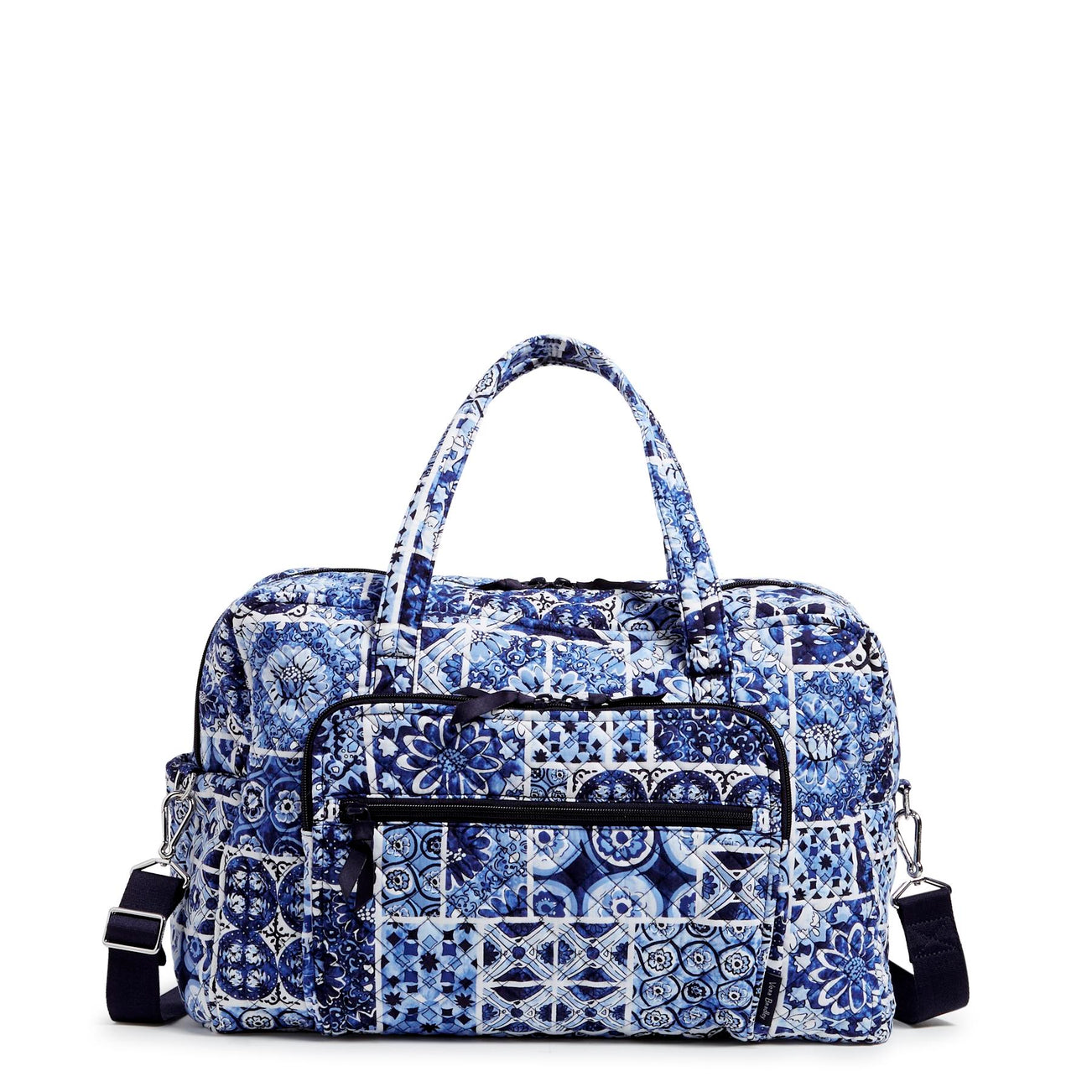 Weekender Travel Bag In Island Tile Blue