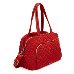Weekender Travel Bag In Cardinal Red - Side view