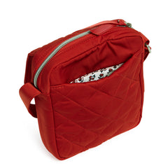 Small Crossbody Bag In Cardinal Red - Front pocket