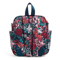 Convertible Small Backpack In Cabbage Rose Cabernet - Image 2 - Vera Bradley