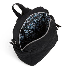 Convertible Small Backpack In Black - Main Pocket