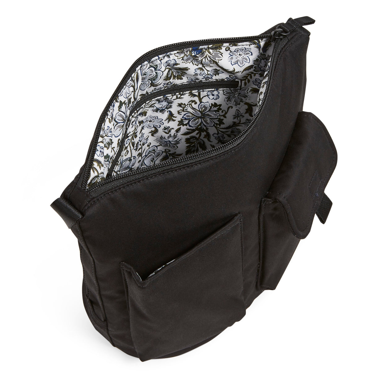 Utility Bucket Crossbody Black inside view