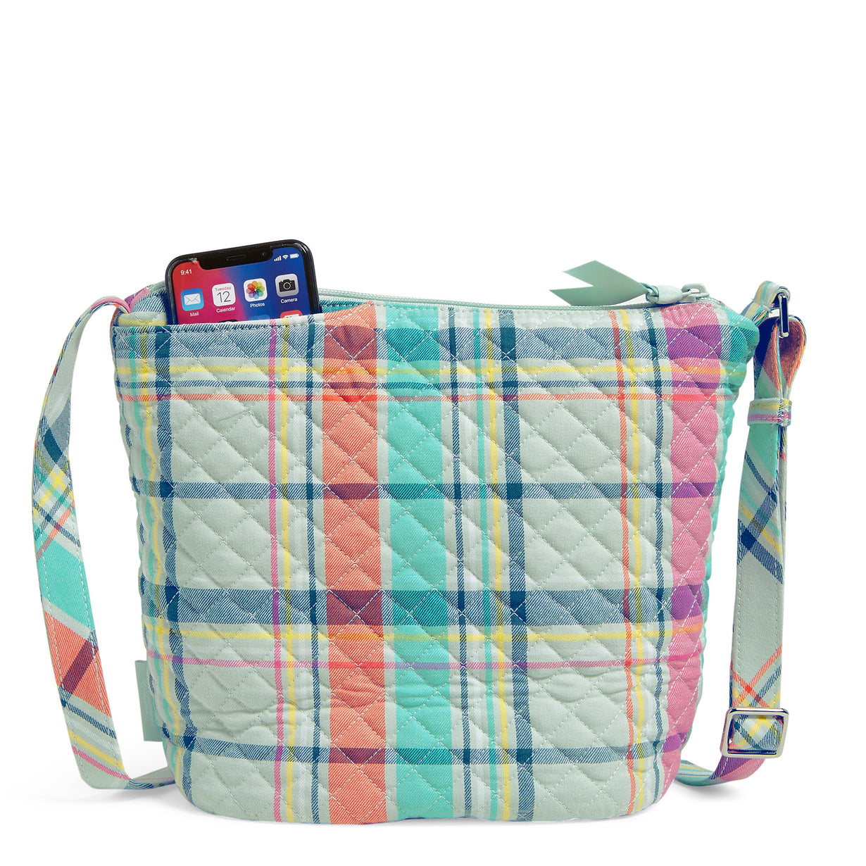 Bucket Crossbody - Pastel Plaid