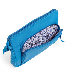Rfid Little Hipster Blue Aster Unzipped Front Pocket