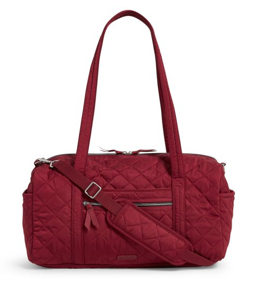 Vera Bradley Small Travel Duffel Berry Red Occasionally Yours