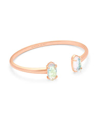 Edie Rose Gold Blush Dichroic Glass Bracelet