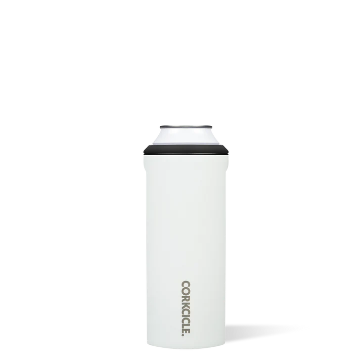White Slim Can Cooler front