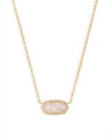 Elisa Pendant Necklace In Rose Quartz