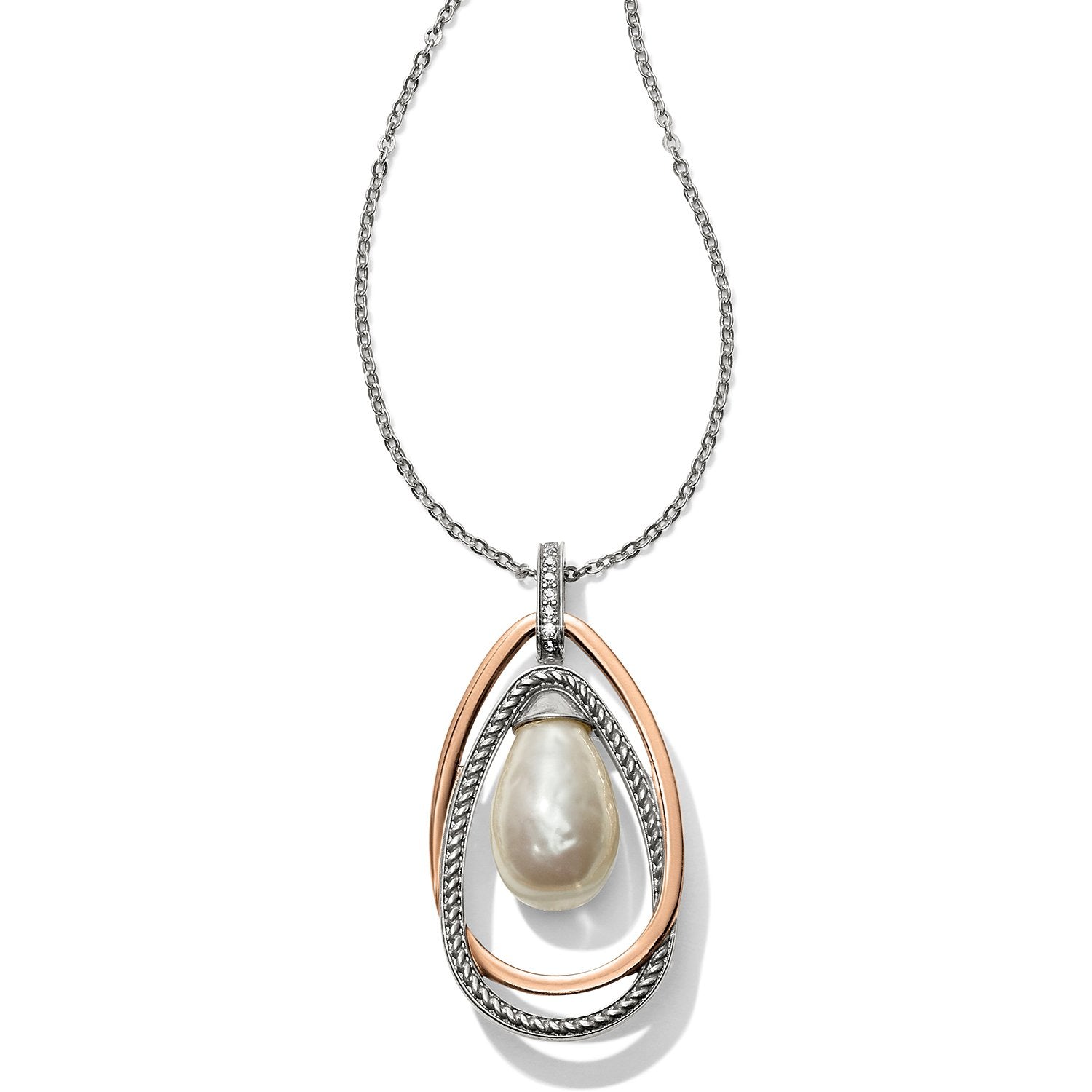 Neptune's Rings Pearl Pendant Necklace Front View