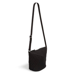 Bucket Crossbody Bag In Black - Adjustable Stap