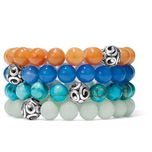 Contempo Chroma Blue Stretch Bracelet Stack View