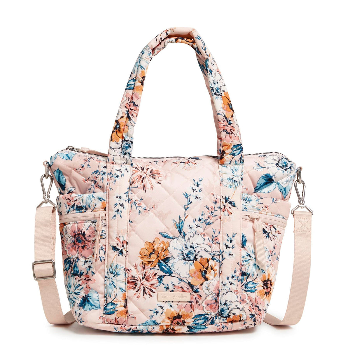 Small Multi-Strap Tote Peach Blossom Bouquet