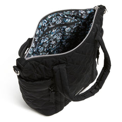 Small Multi-Strap Tote In Black - Inside main pouch