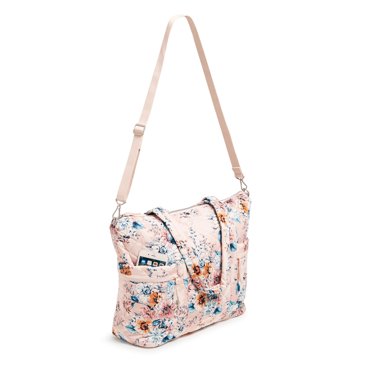 Large Multi-Strap Tote Peach Blossom Bouquet