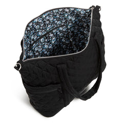 Large Multi-Strap Tote Bag In Black - Main pocket