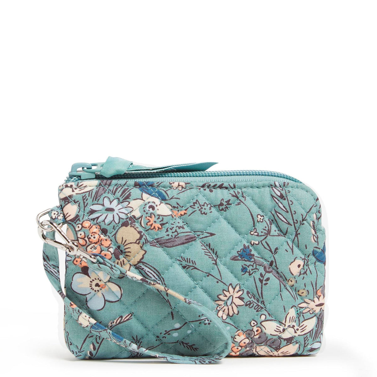 Vera Bradley Clip & Zip Mini Pouch Sunlit Garden Sage.