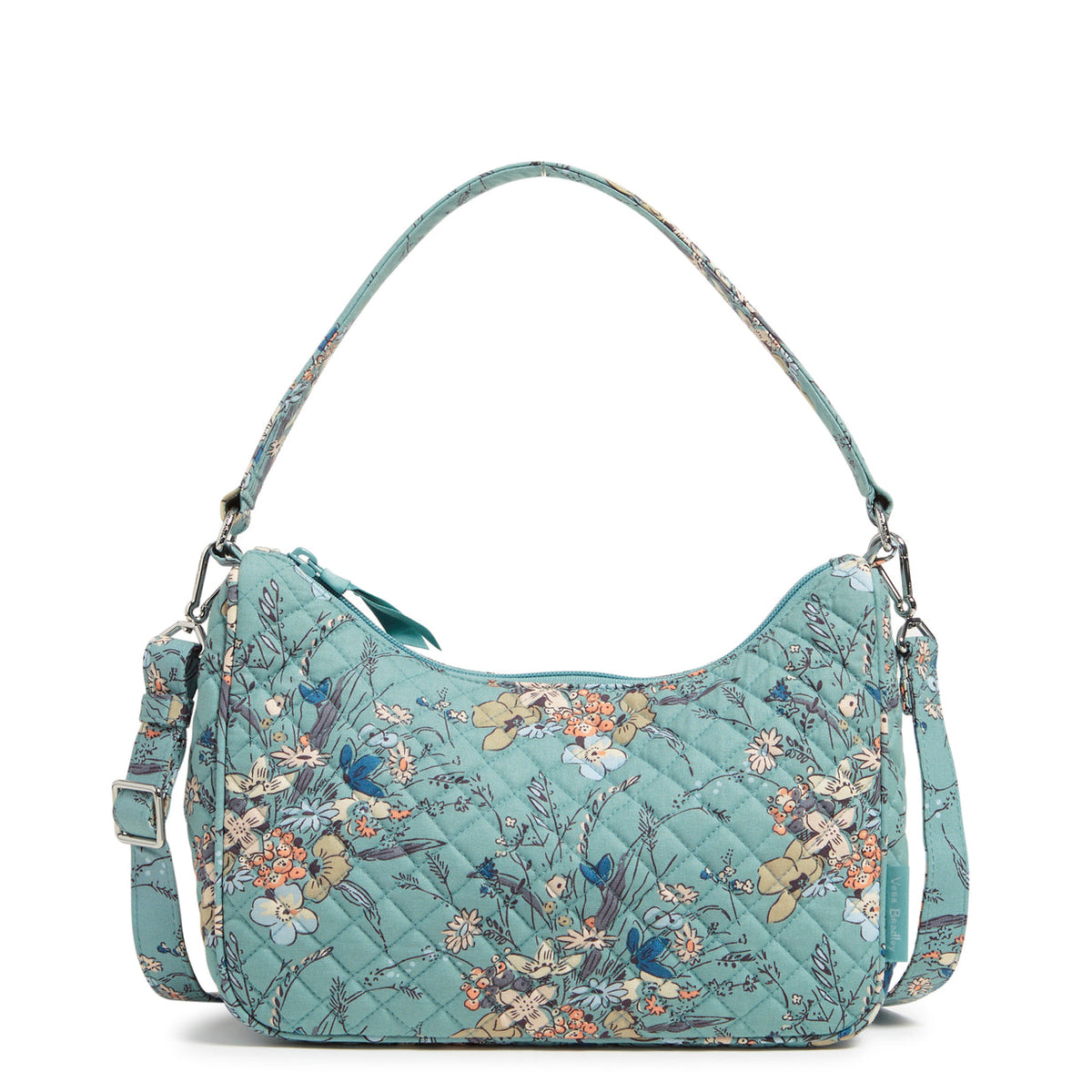 Vera Bradley Frannie Crescent Crossbody Sunlit Garden Sage.