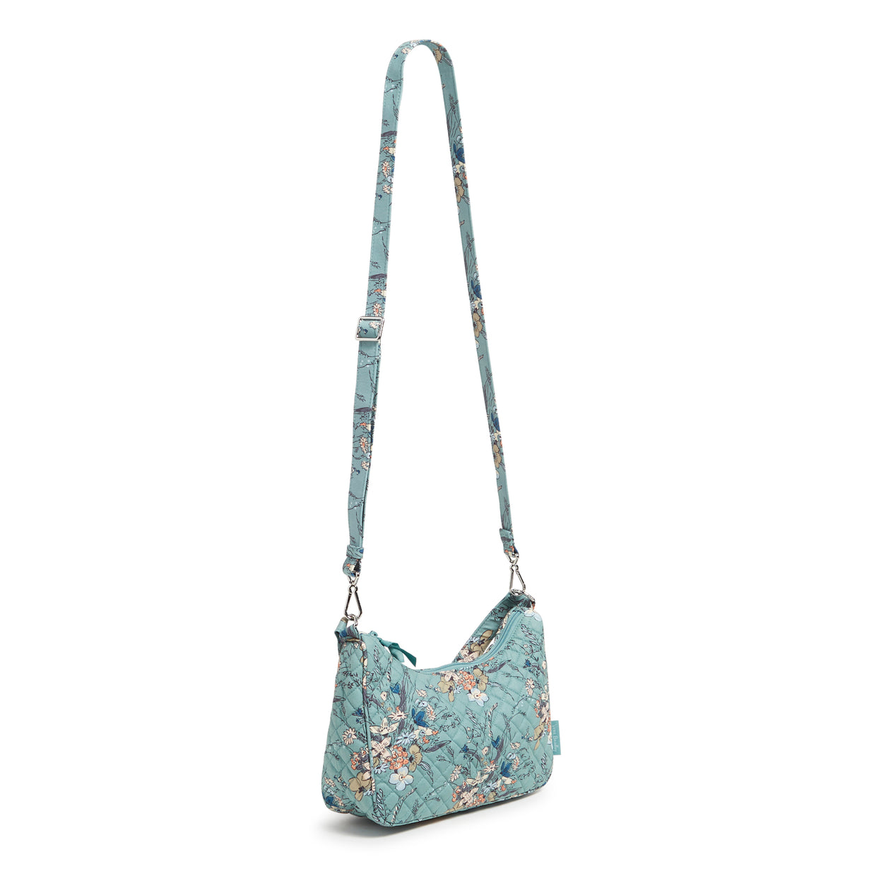 Vera Bradley Frannie Crescent Crossbody Sunlit Garden Sage.