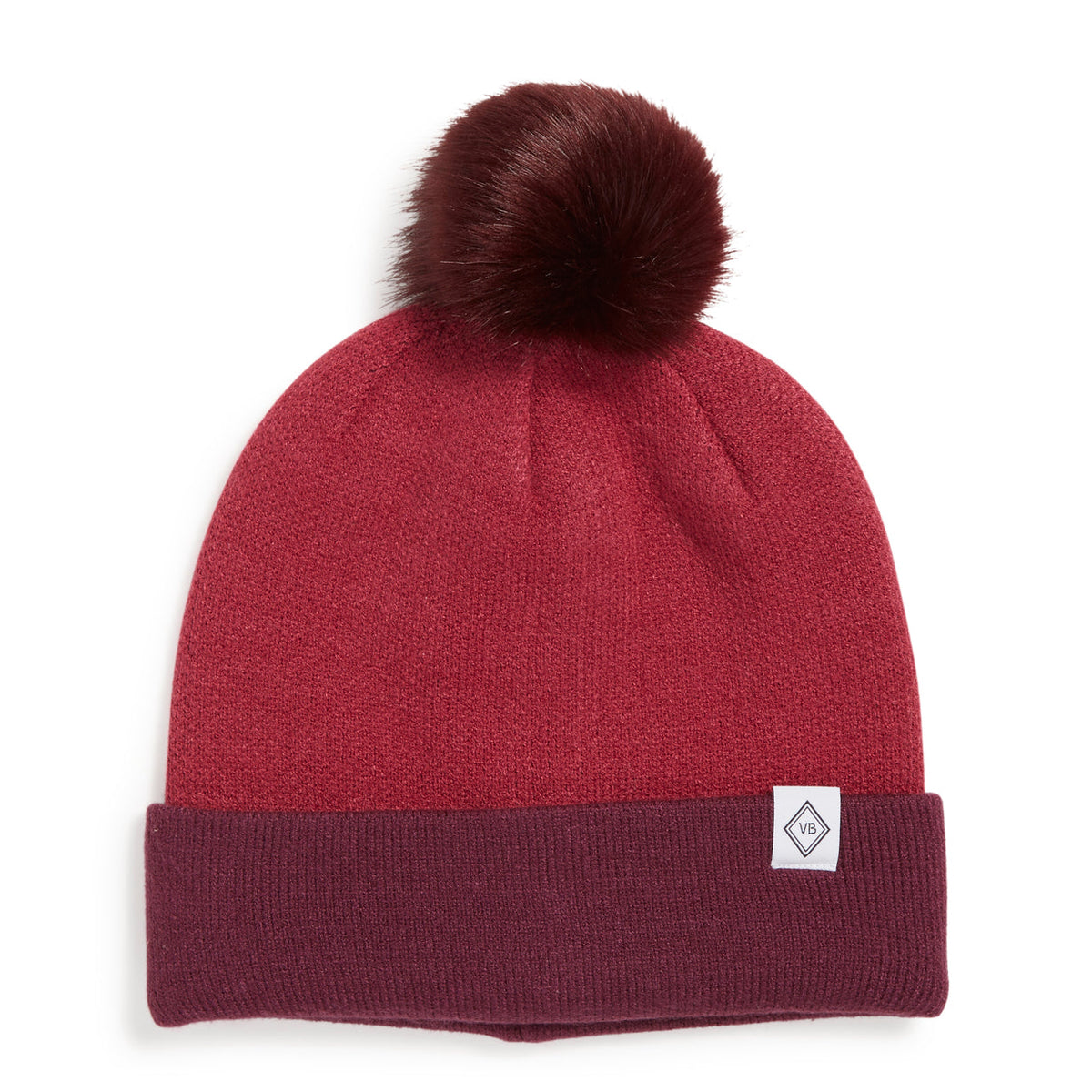 Vera Bradley® - Solid Knit Pom Beanie In Cranberry Red