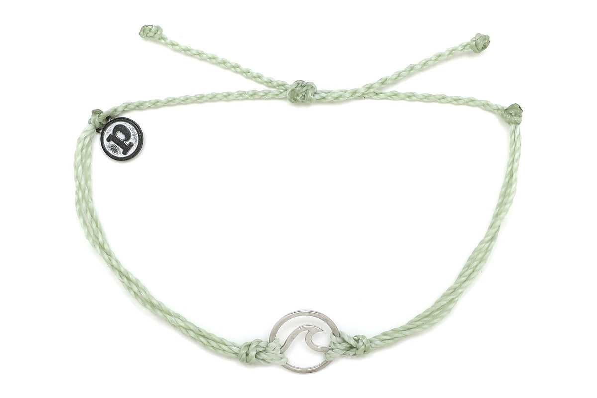 Pura Vida Wave Silver - Mint Green Minty Bracelet