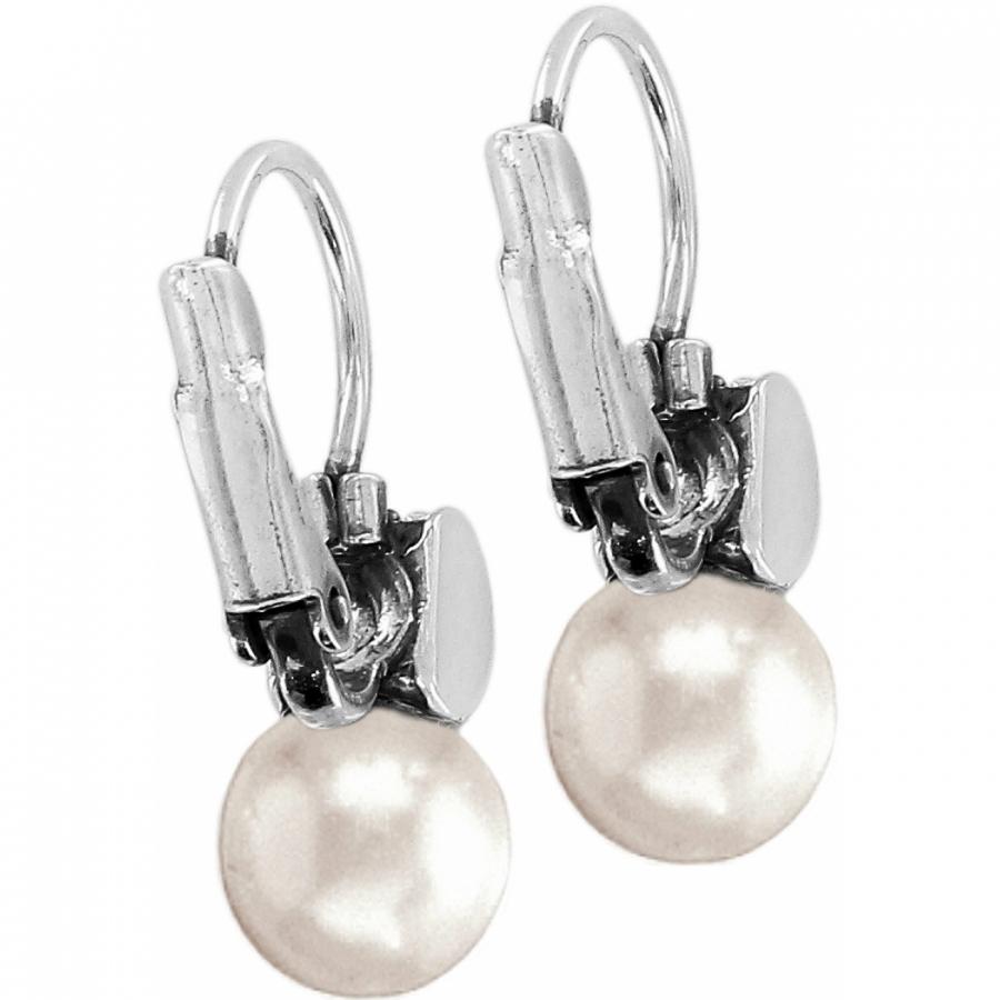 Meridian Petite Pearl Leverback Earrings Back View