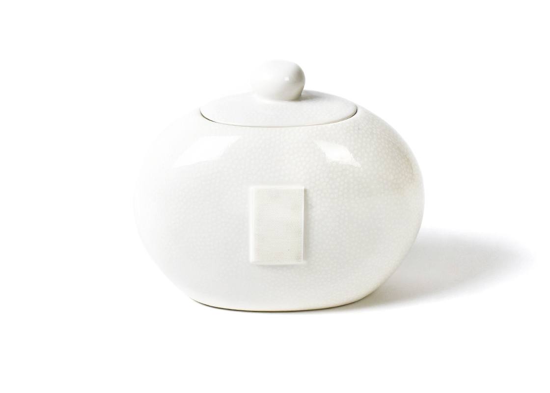 White Small Dot - Big Cookie Jar Front View