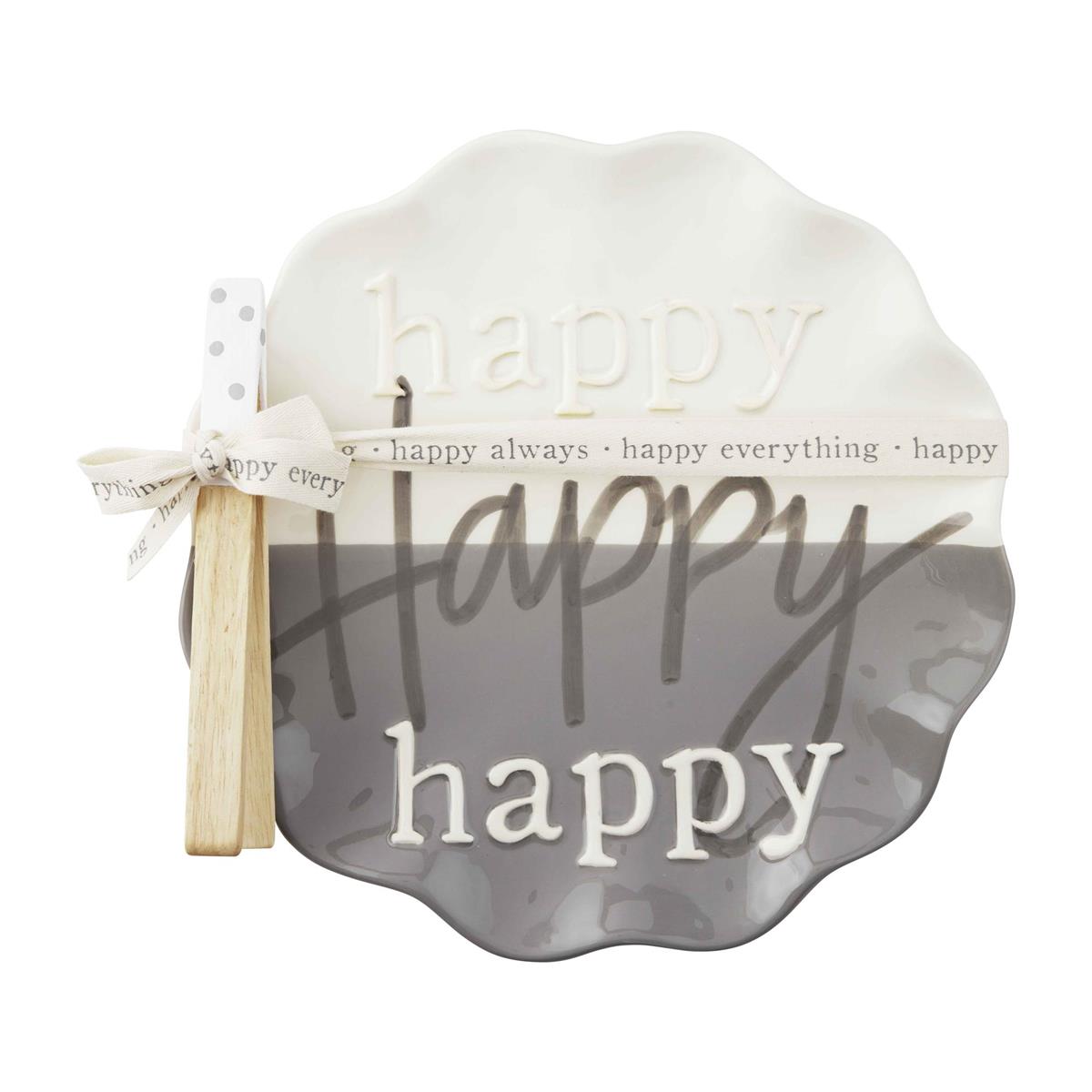 Mud Pie Happy Cookie Plate Set