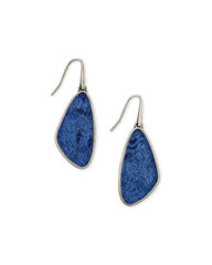 Mckenna Small Drop Earring Vintage Silver Navy