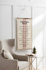 Holiday Rules Fabric Hanger