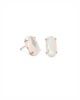 Betty Rose Gold Ivory Mother Of Pearl Earrings