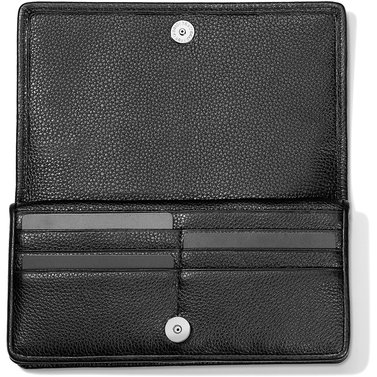 Black Large Wallet Credit Card Slots View