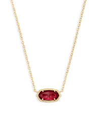 Elisa Gold Berry Clear Glass Necklace