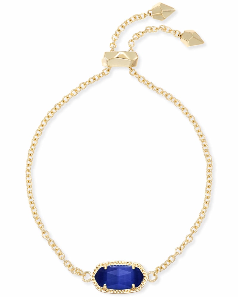 Elaina Gold - Cobalt Cat's Eye Bracelet Front View