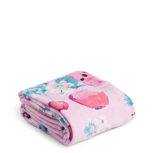 Vera Bradley Plush Throw Blanket - Rosy Garden Picnic