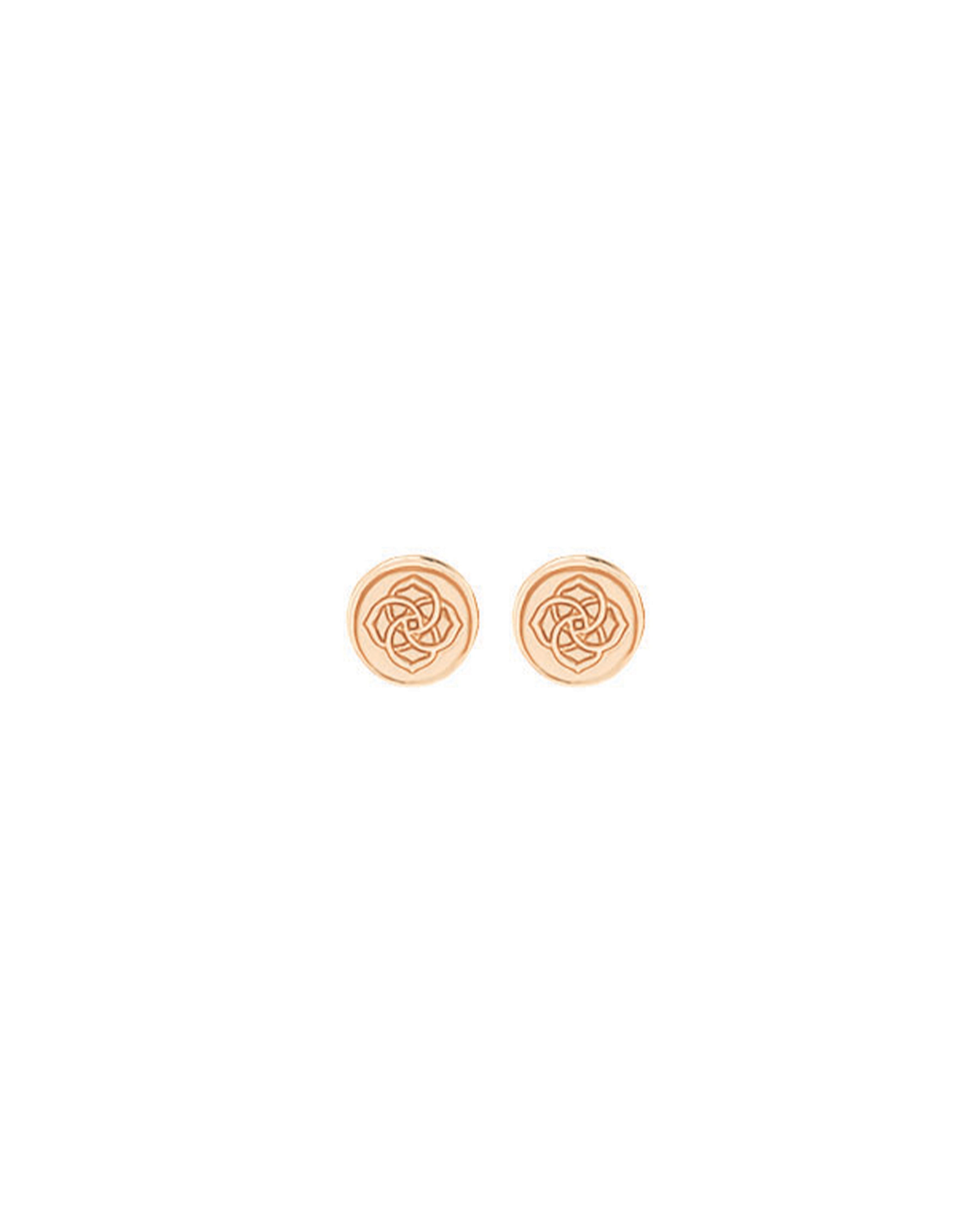Dira Coin Stud Earring Rose Gold Metal