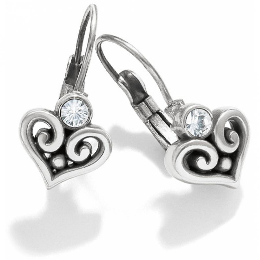 Alcazar Heart Leverback Earrings Front View