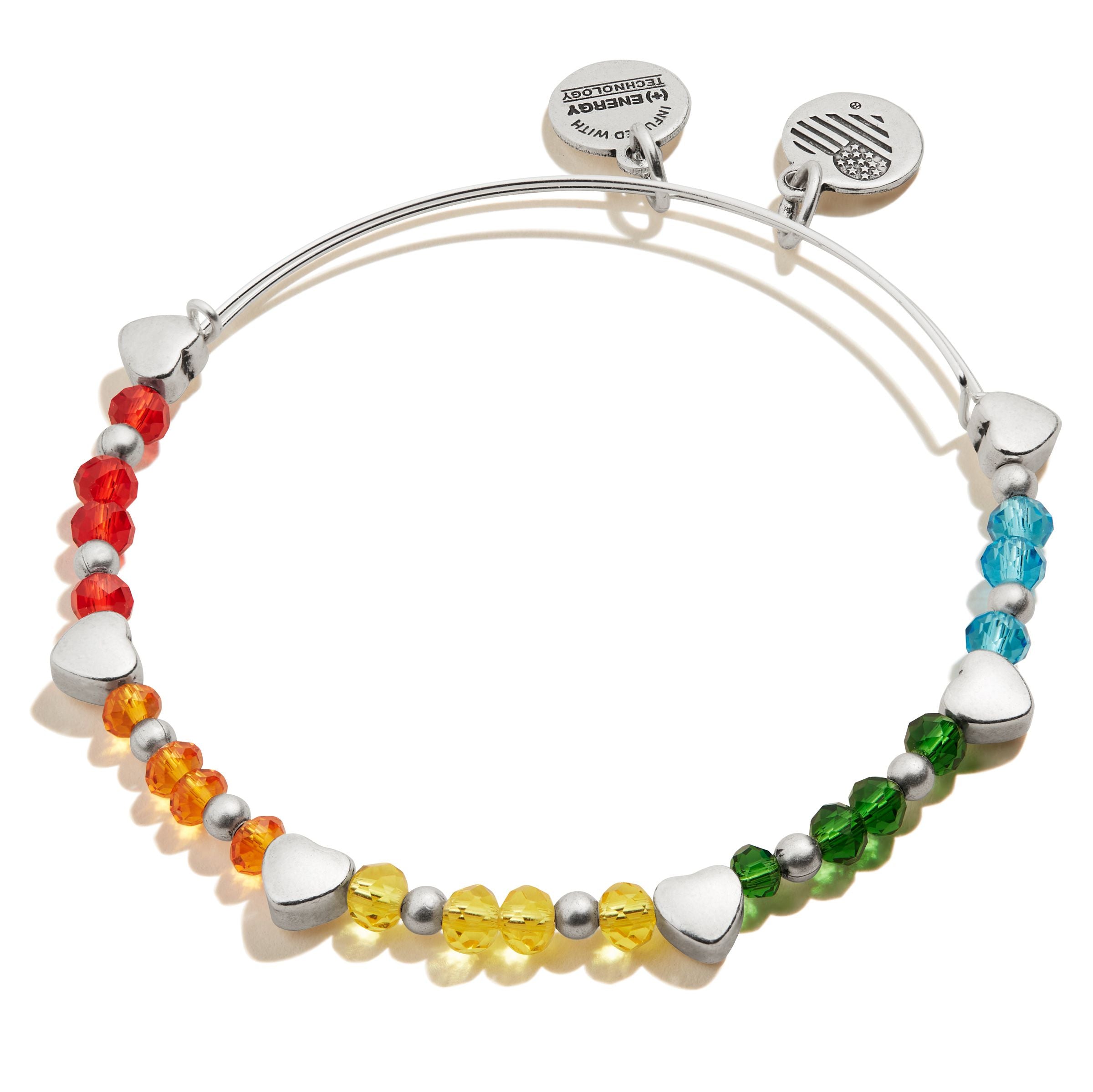 Alex & Ani Rainbow Heart Beaded Bracelet 