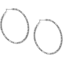 Pebble Large Oval Hoop Earrings Side View