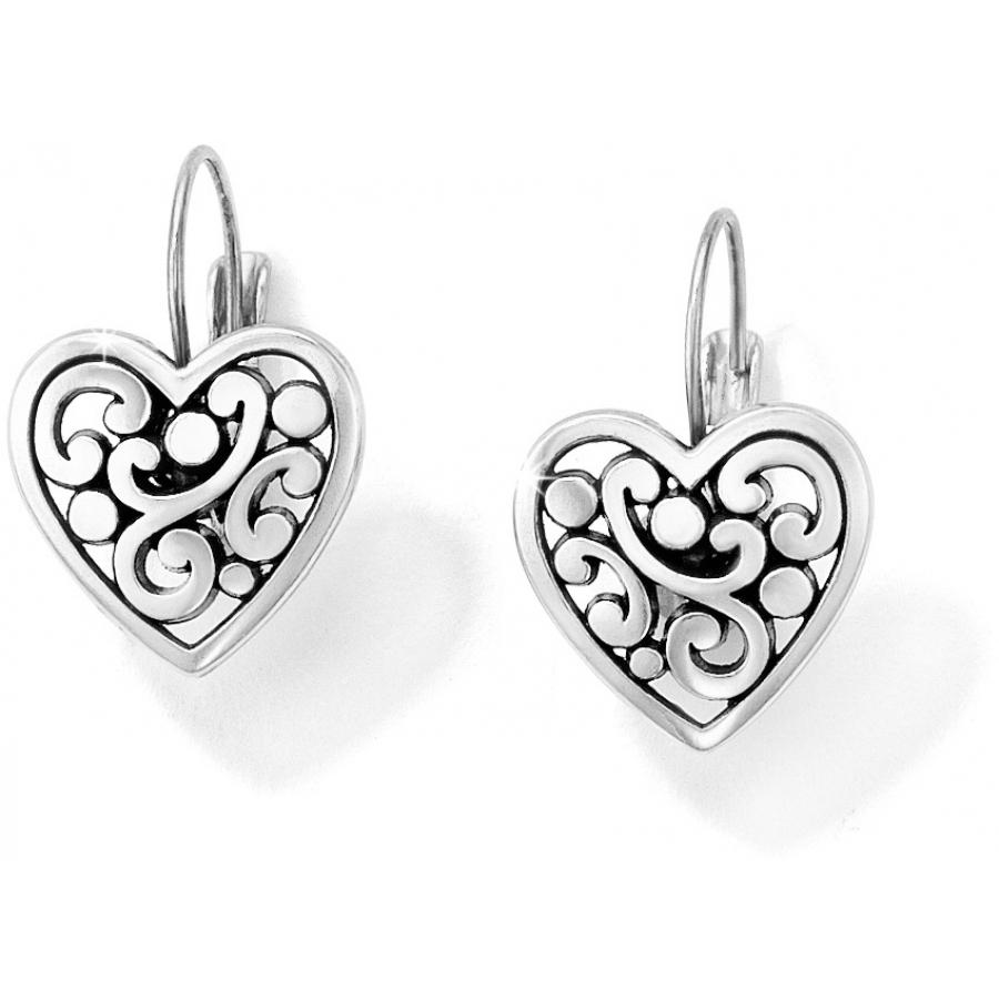 Contempo Heart Leverback Earrings Front View
